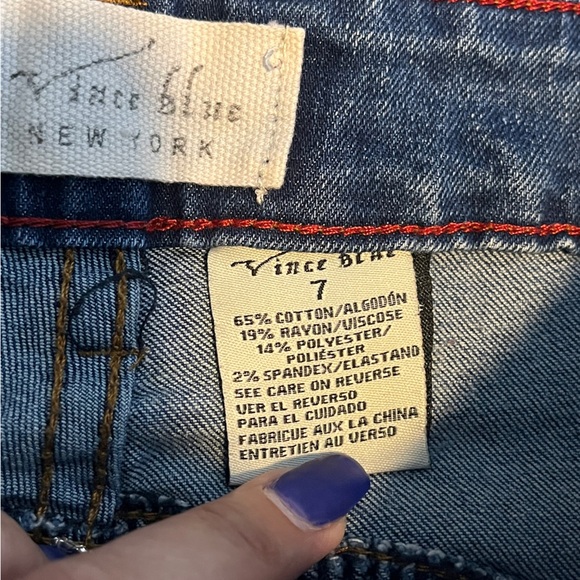 Vince Blue New York Vintage High Rise Stretch Cargo Jeans sz 7 - Picture 11 of 13
